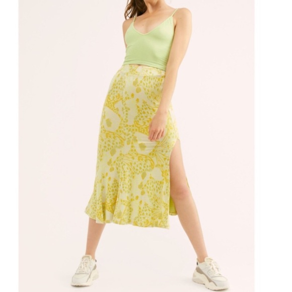 Free People Dresses & Skirts - FREE PEOPLE Margarita Yellow Combo Skirt
